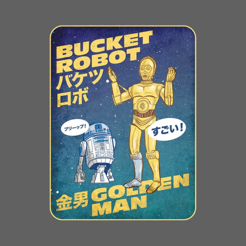 Vintage Japanese Star Wars Droids Poster Art Male Tank Top