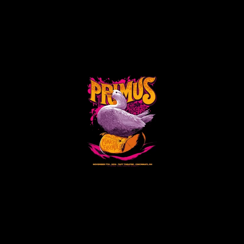 Primus Rock Band Concert Poster with Purple Duck Design Desk Mat