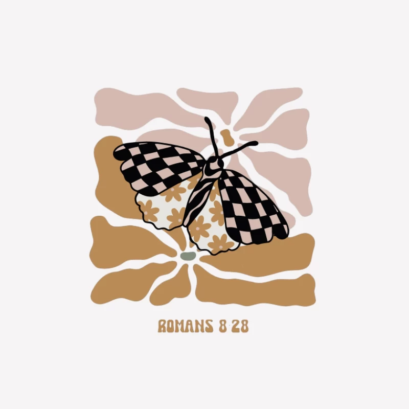 Motif de papillon avec fleurs Femme T-Shirt