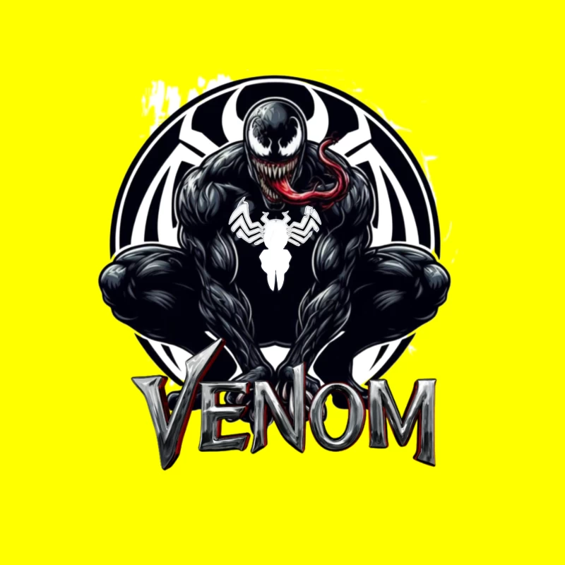 Venom Comic Art Tapestry