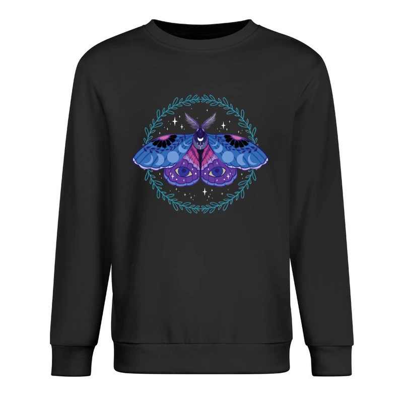 Celestial Moth – Mystical Nocturnal Elegance Male Pullover Sweatshirt