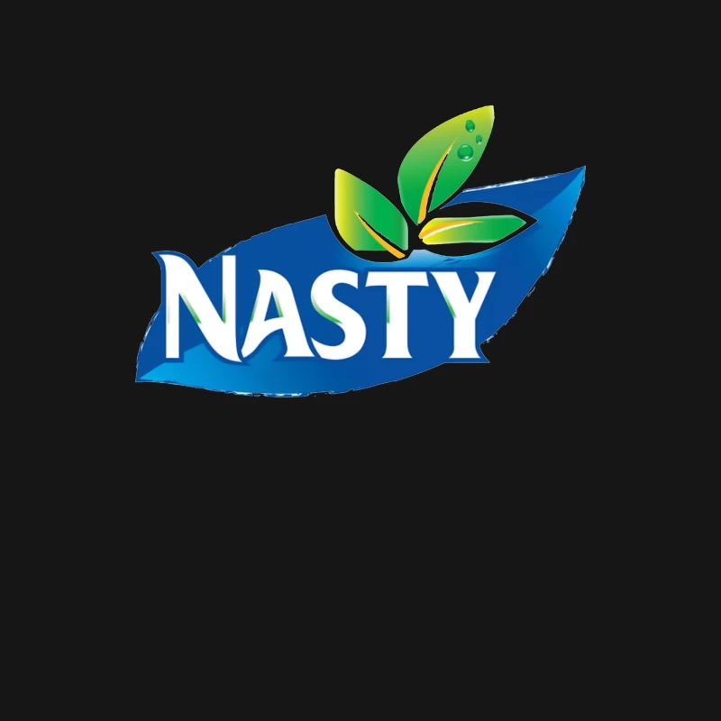 Nasty Brand Logo with Blue Banner and Green Leaf Emblem Female Long Sleeve T-Shirt