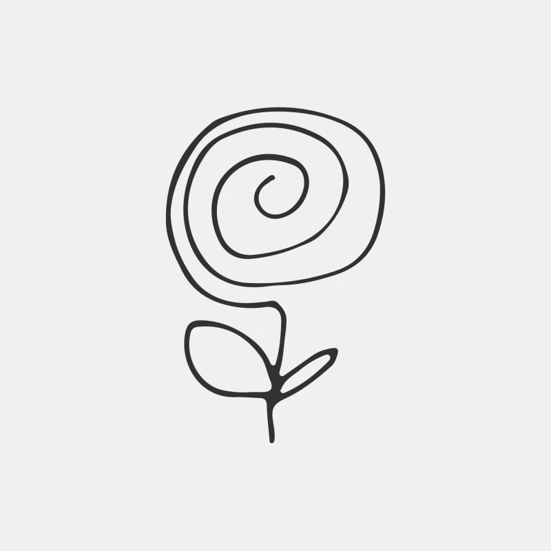 Fleur Stylisée en Spirale Noire Homme Débardeur