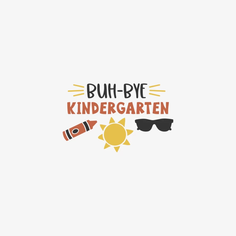 Adieu à la Maternelle avec Soleil, Crayon et Lunettes Homme Manches Longues T-Shirt