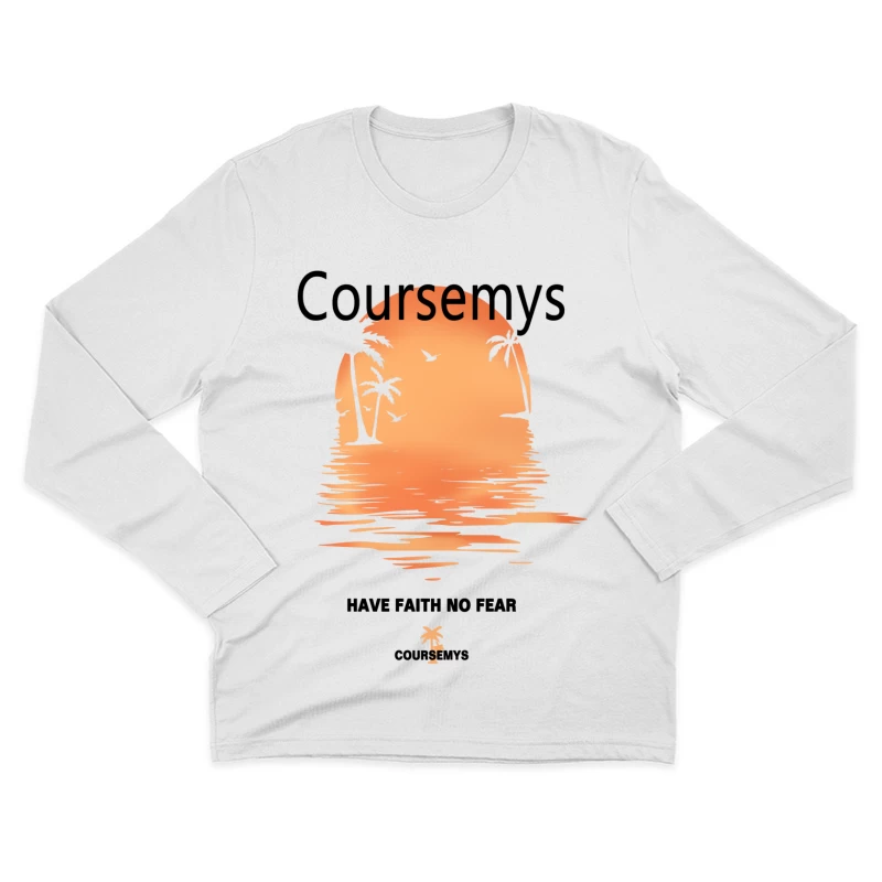 Tropischer Sonnenuntergang am Strand Herren Langarm T-Shirt