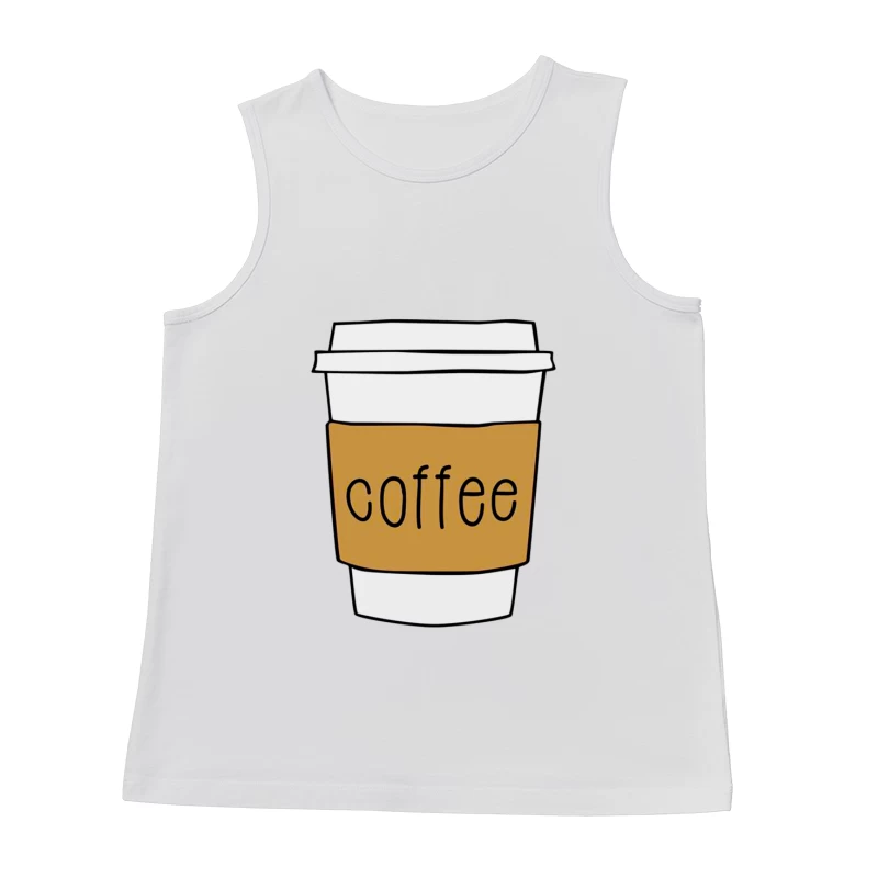 Coffee Cup Illustration Male Tank Top