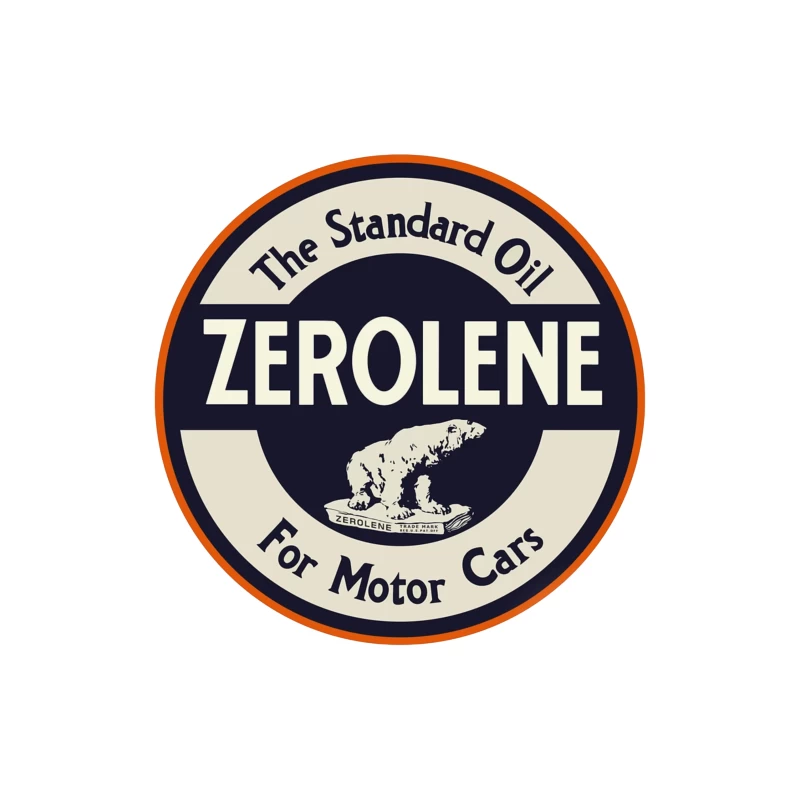 Vintage Standard Oil Zerolene Motor Oil Advertisement with Polar Bear Logo Throw Pillow