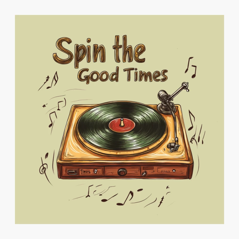 Nostalgic Vinyl: Spinning Good Times on a Retro Record Player Pin