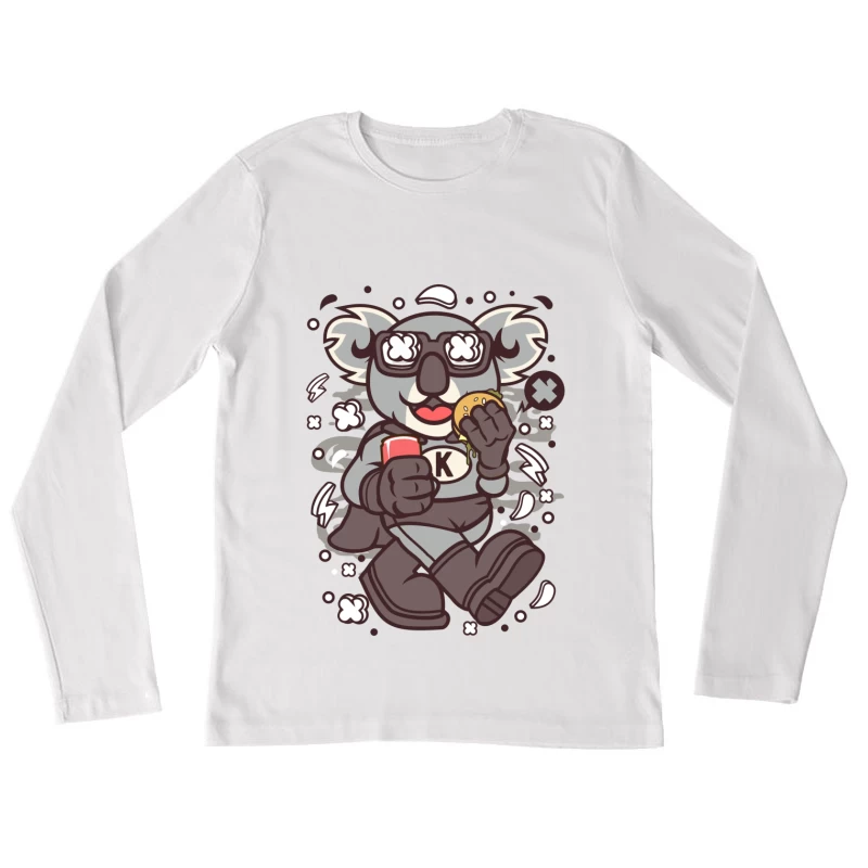 Super Koala Muncher Femme Manches Longues T-Shirt