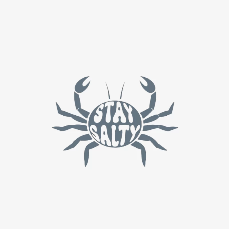 Restez salé design de crabe Homme Sweat-shirt à enfiler