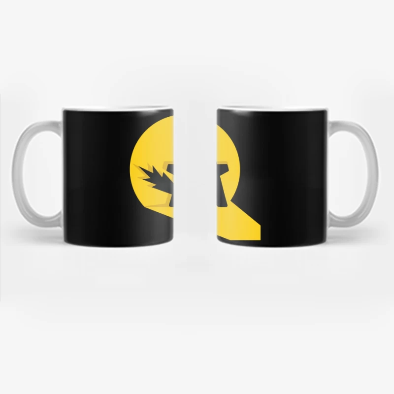 Bold Black Cat Spotlight Coffee Mug