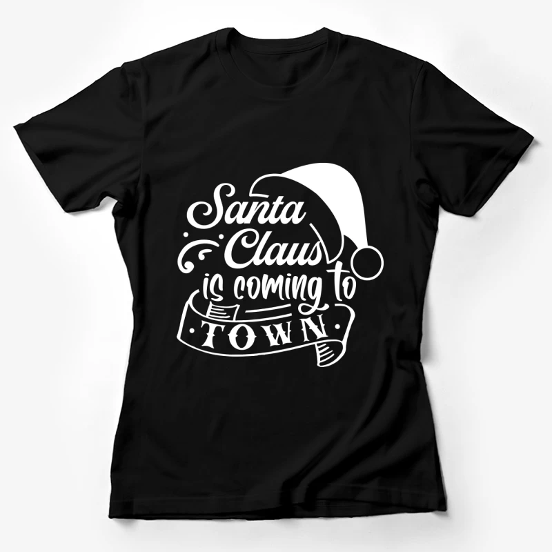 Design de Noël joyeux avec le Père Noël Femme T-Shirt