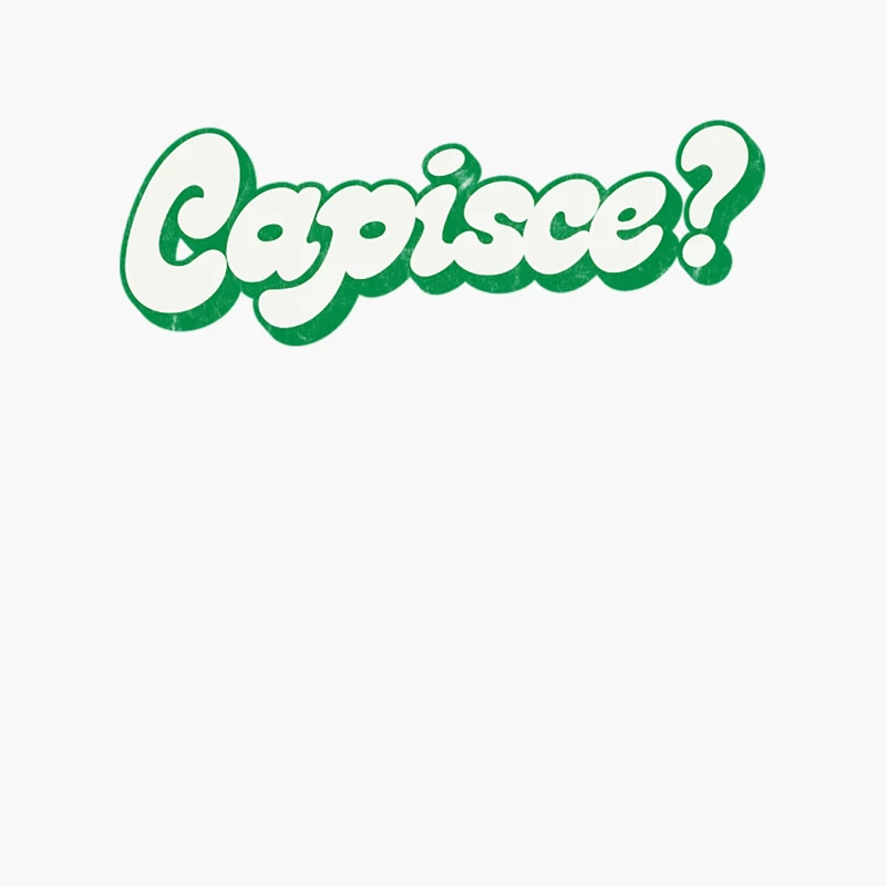 Capisce Retro Style Italian Phrase Design Cotton Tote Bag
