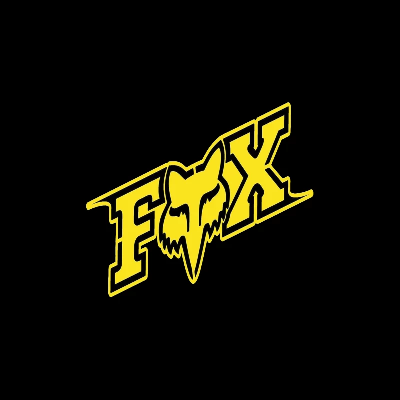 Fox Racing Yellow and Black Sports Brand Logo Desk Mat