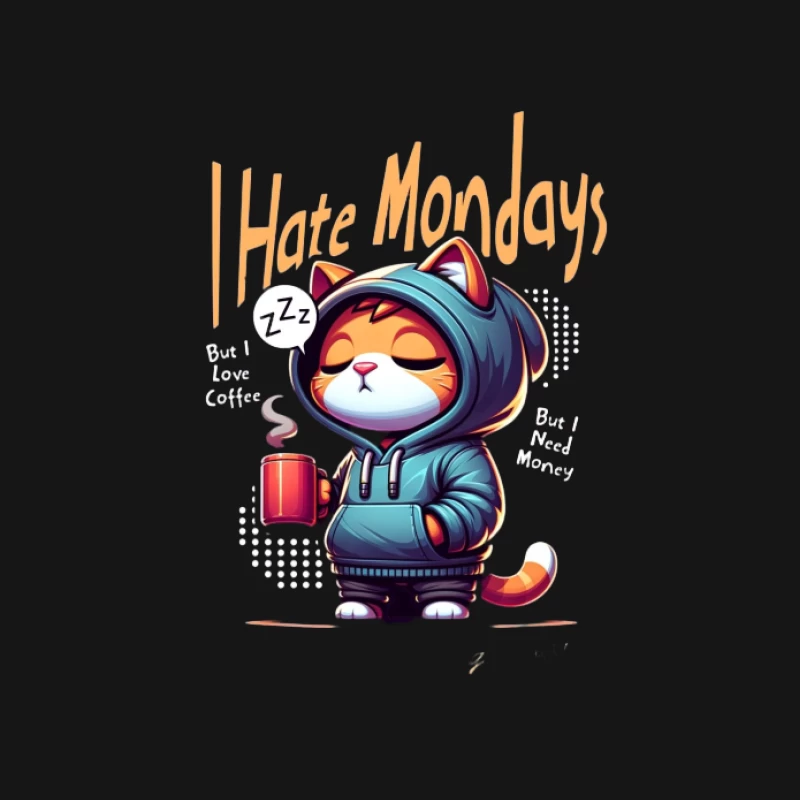 Katzen-Montagsstimmung mit Kaffee Damen T-Shirt