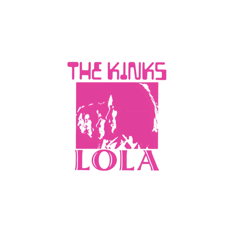 The Kinks 'Lola' Pink Album Cover Art Tapestry