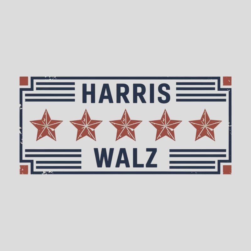 Harris Walz: Patriotic Vintage-Style Political Campaign Banner Baseball Cap