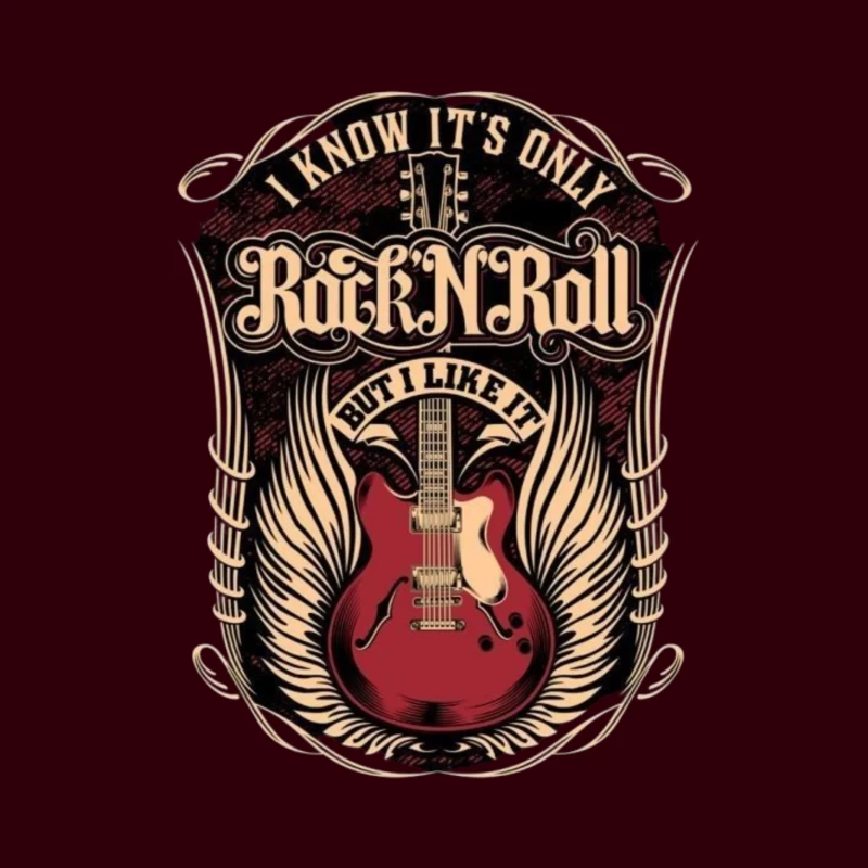 Rock and Roll Art Throw Pillow