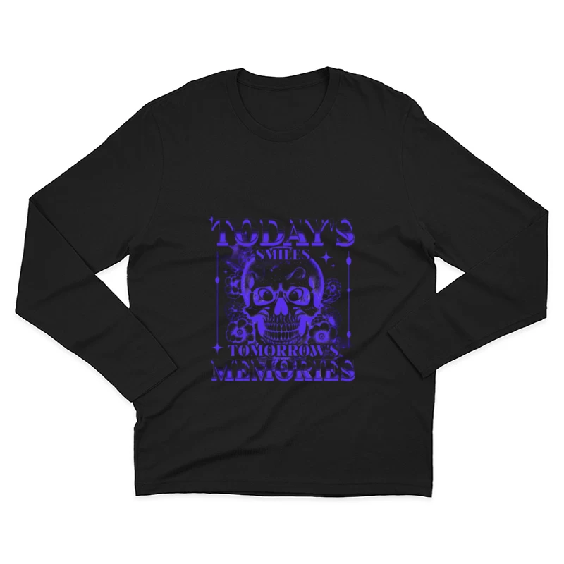 Totenkopf und Zitate Design Herren Langarm T-Shirt