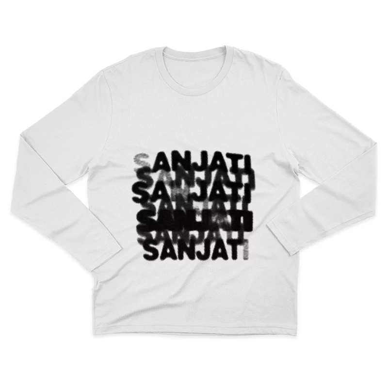 Abstrakte Schriftkunst Herren Langarm T-Shirt