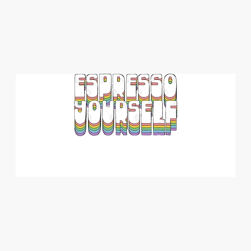 Espresso Yourself  Typographic Design Coffee Mug