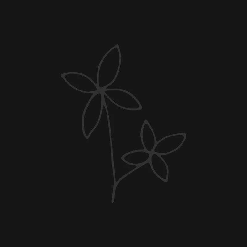 Design floral minimaliste en ligne Femme T-Shirt