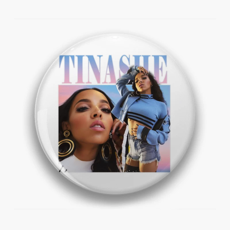 Stylish R&B Album Cover Featuring Modern Fashion and Glamour Portrait Pin