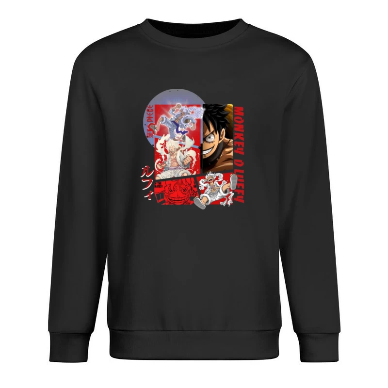 Luffy Illustration aus One Piece Herren Pullover Sweatshirt