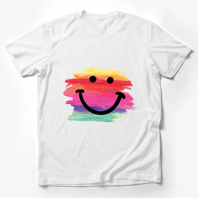 Buntes Aquarell Lächeln Herren T-Shirt
