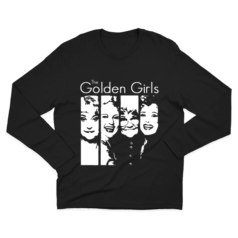 Minimalist Line Art of The Golden Girls TV Show Male Long Sleeve T-Shirt