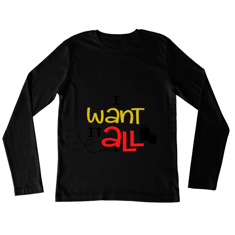 Design coloré avec slogan sur le shopping Femme Manches Longues T-Shirt