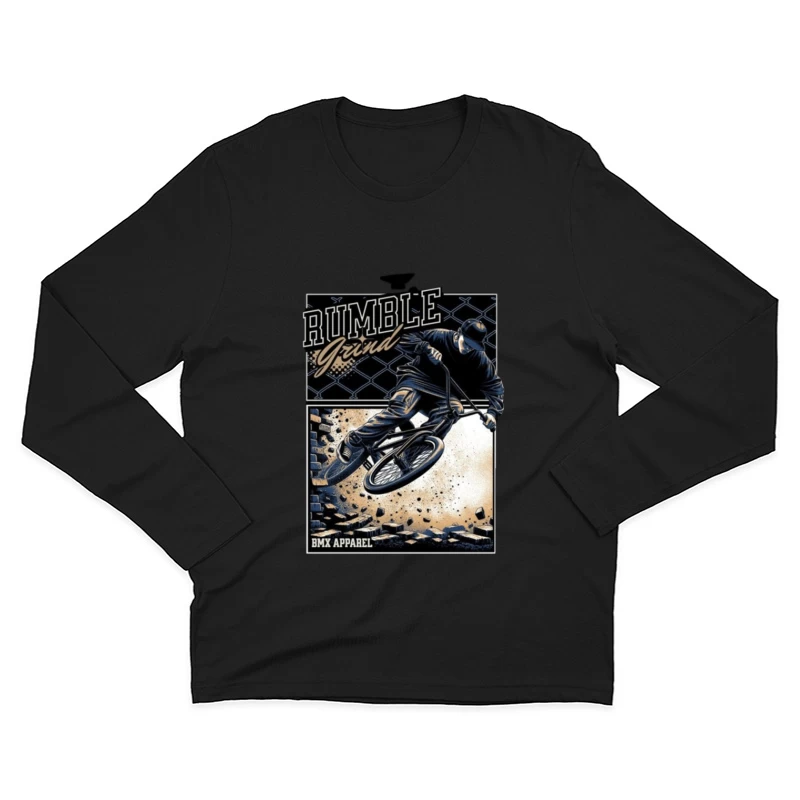 Rumble Yard BMX Action Sports Apparel Illustration Male Long Sleeve T-Shirt