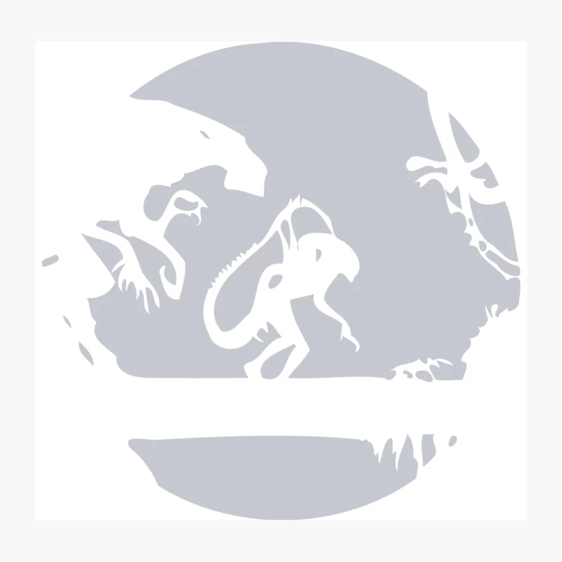 Alien Creature Logo: Sci-Fi Fantasy Monster Design Throw Pillow