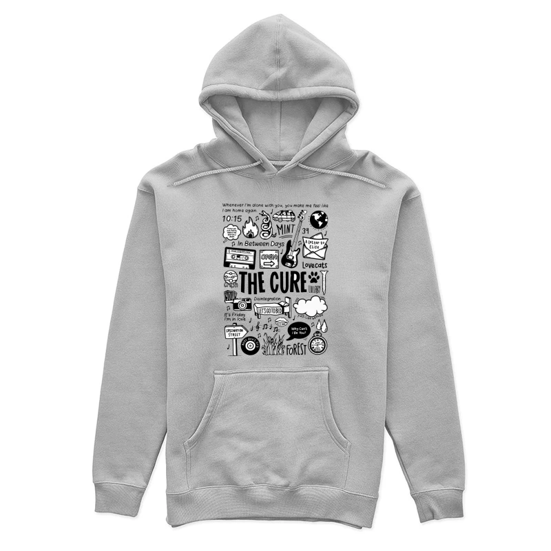 The Cure Band Fan Art Doodle Collection Female Pullover Hoodie