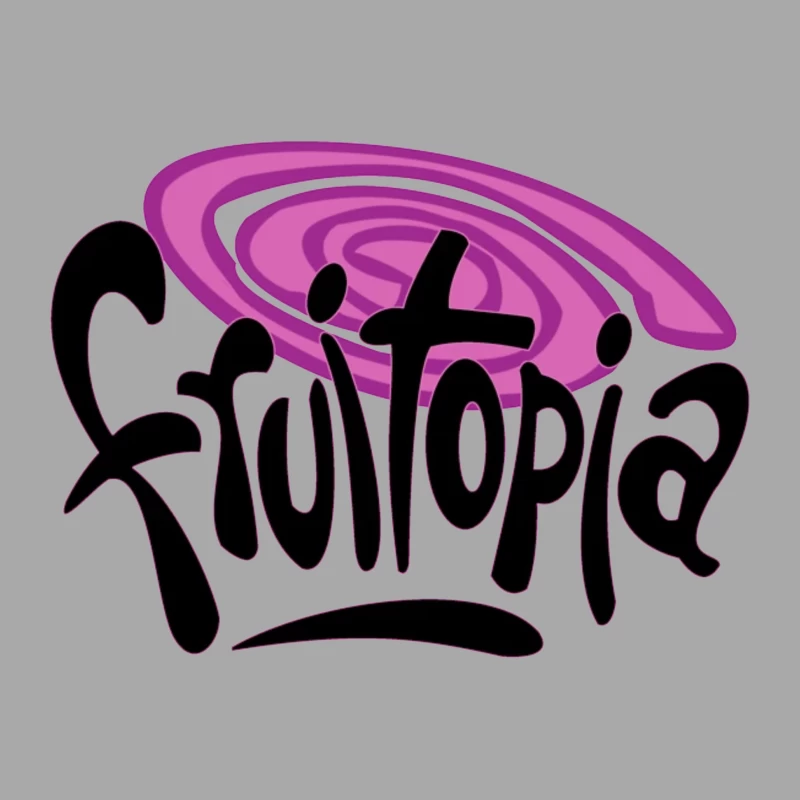 Fruitopia Vintage Beverage Brand Logo with Purple Swirl Design Male Pullover Hoodie