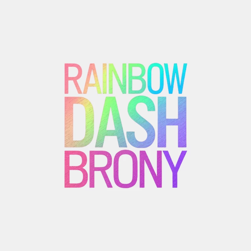 Colorful Rainbow Text: My Little Pony Brony Fandom Typography Male Tank Top
