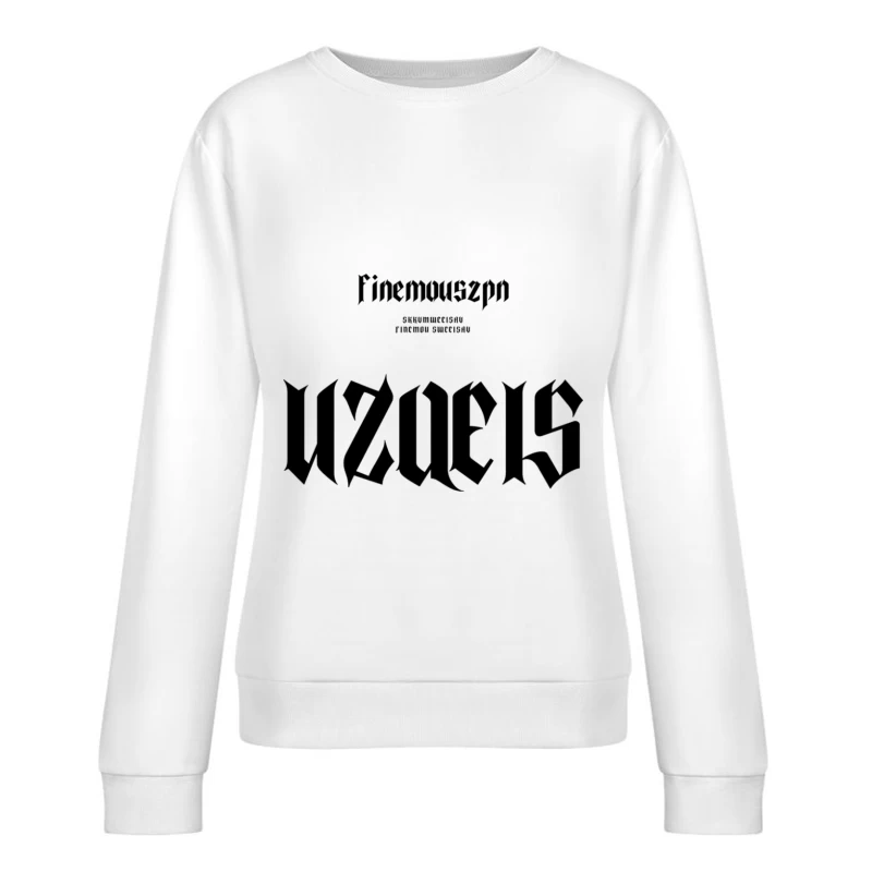 Gotische Schriftzug-Kunst Damen Pullover Sweatshirt