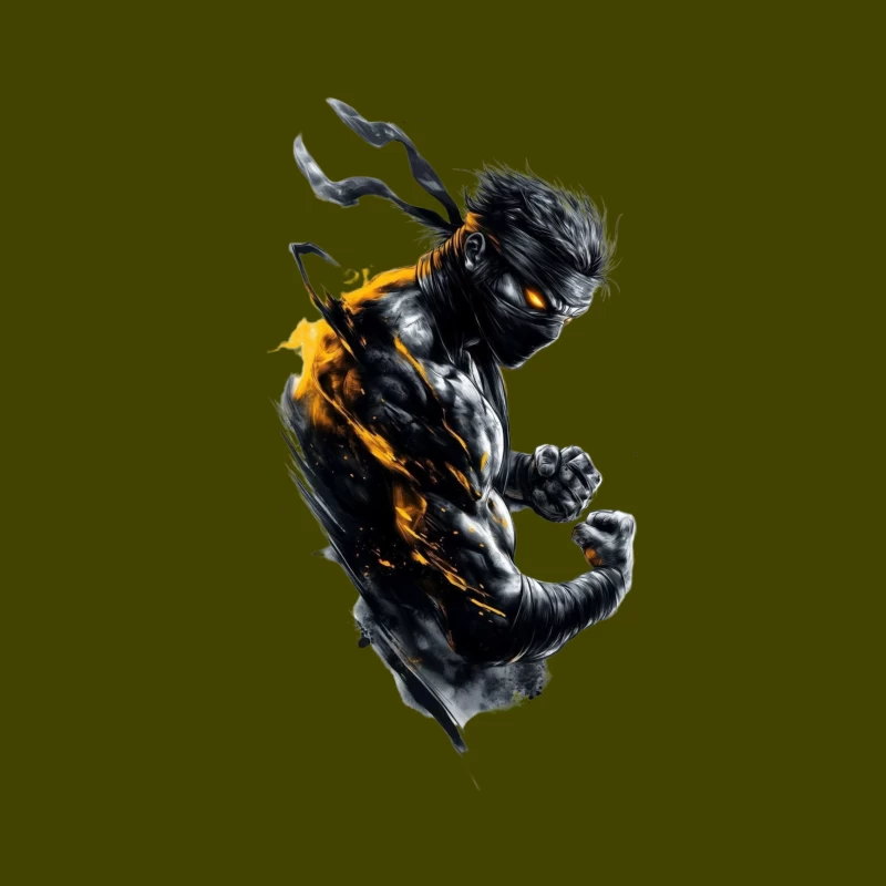 Dynamic Ninja Warrior in Action Art iPhone Case