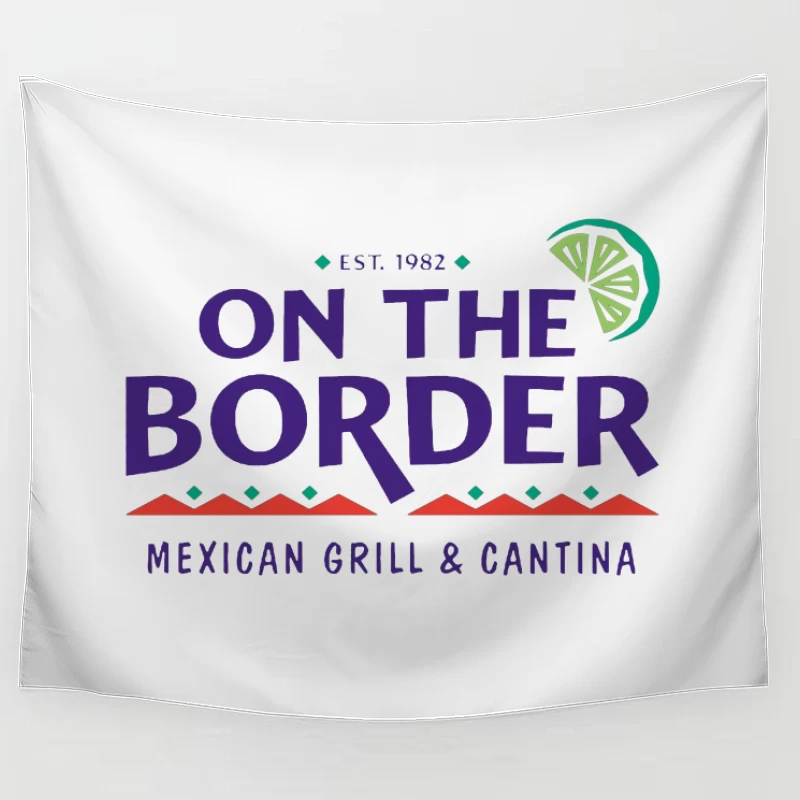 On The Border Mexican Grill & Cantina Restaurant Logo Tapestry