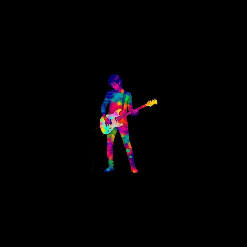 Colorful Musician Playing Electric Guitar Coffee Mug