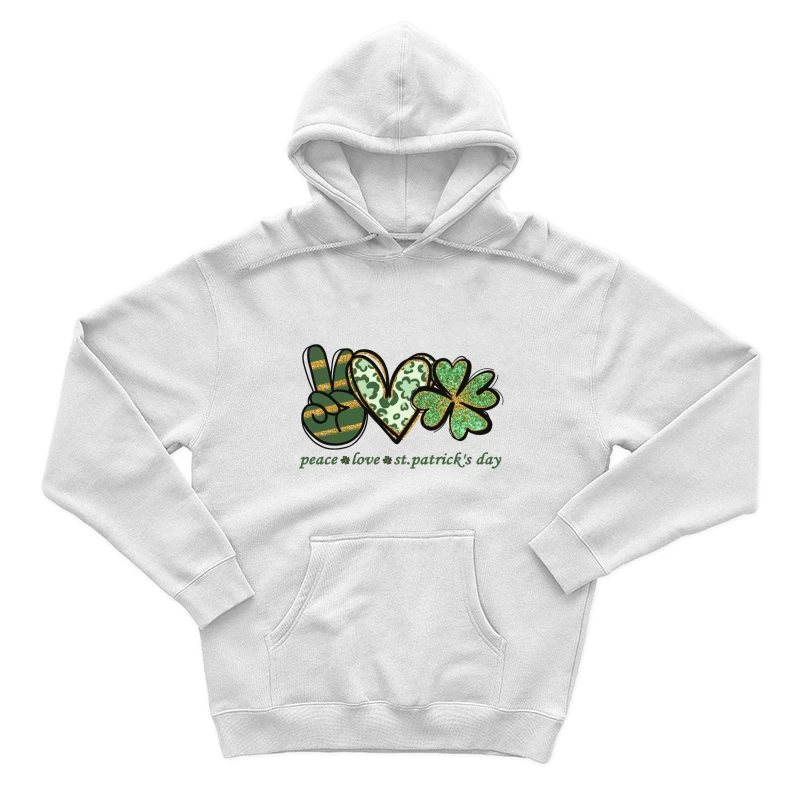 Frieden, Liebe und St. Patrick's Day Herren Pullover Hoodie