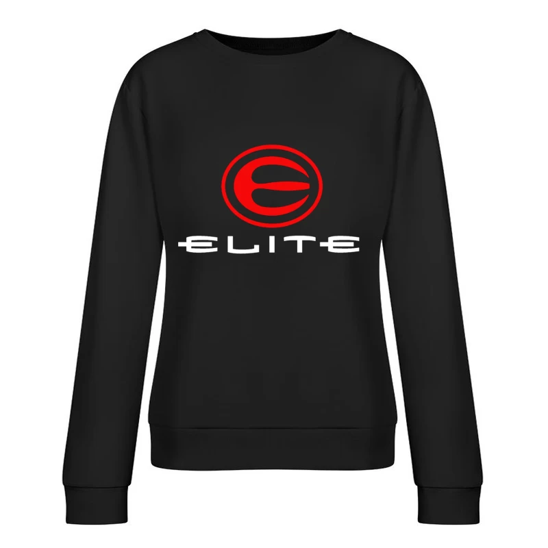 Elite Automotive Company Red Logo Design Female Pullover Sweatshirt