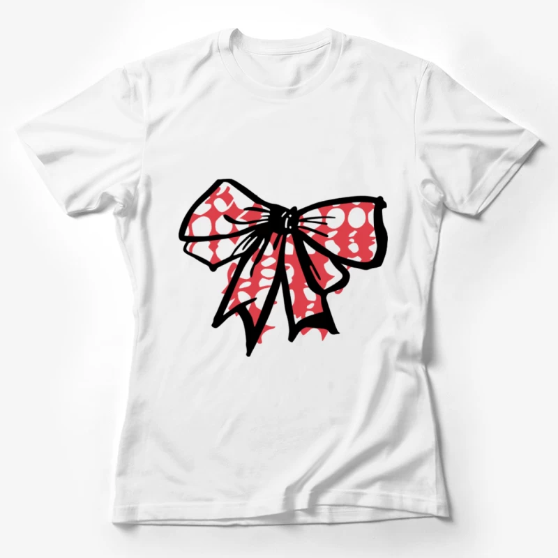 Elegante Schleife mit Punkten Damen T-Shirt
