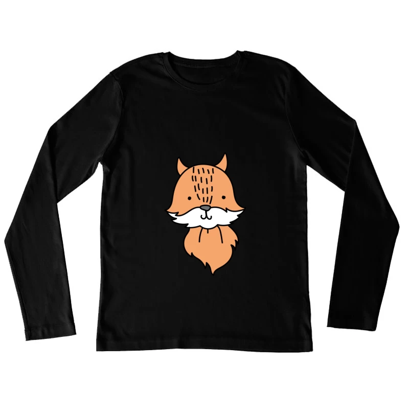 Illustration adorable de renard Femme Manches Longues T-Shirt