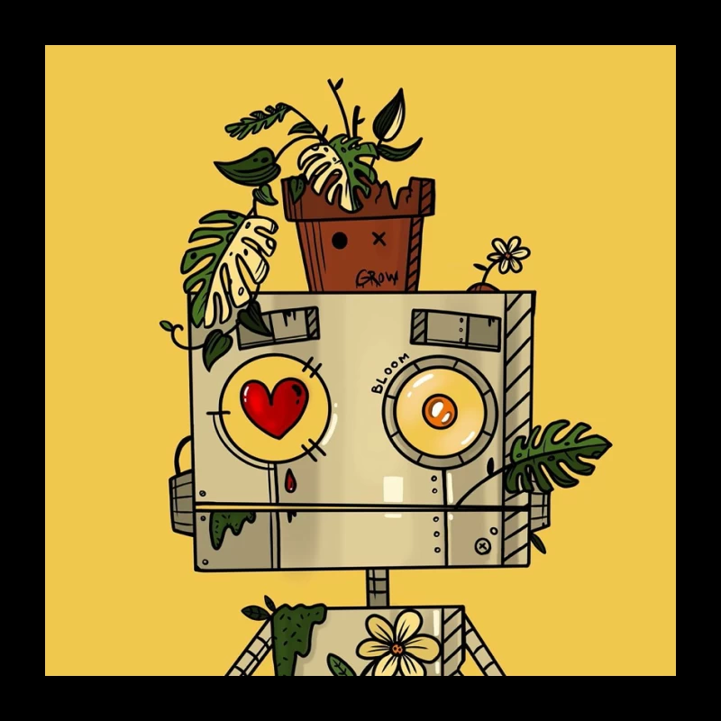 Robokite Botanical Potted Plants Pin