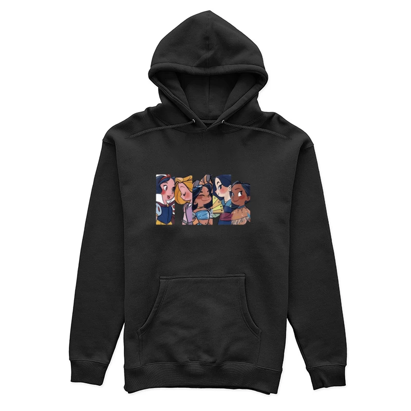Illustration der Prinzessinnen-Treffen Damen Pullover Hoodie