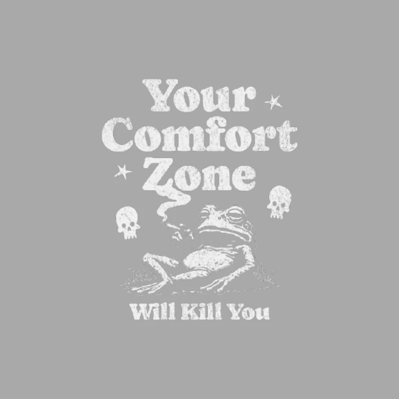 Comfort Zone Typography with Playful Dinosaur Design Female Pullover Hoodie