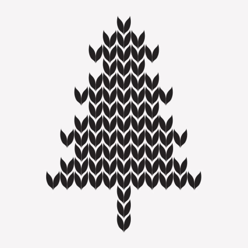 Motif graphique d'arbre en tricot Femme T-Shirt