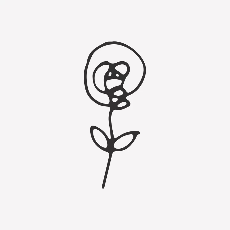 Illustration de rose minimaliste Femme T-Shirt
