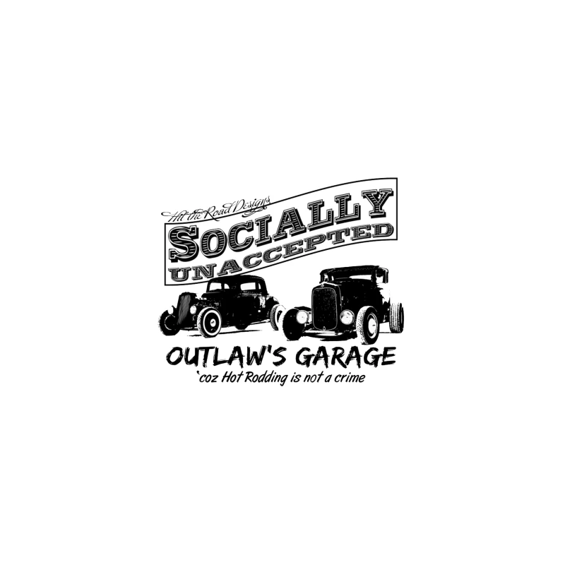 Socially Unaccepted Hot Rod Garage Vintage Design iPhone Case